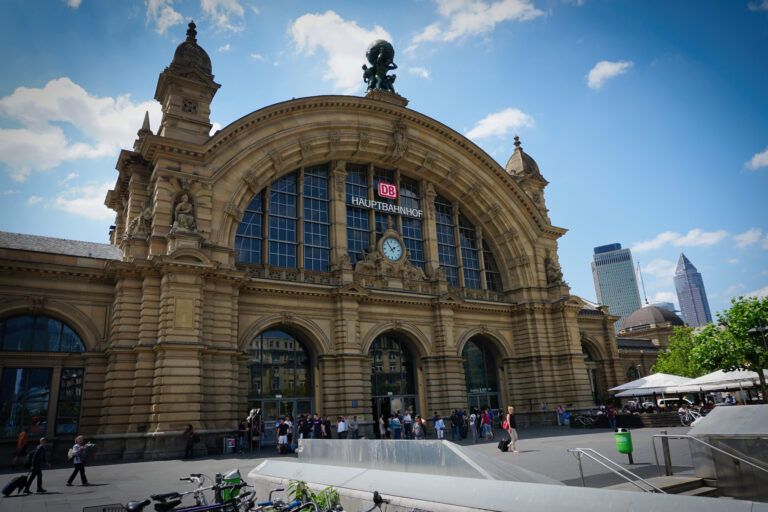 Front of main Trin Station Frankfurt Germany 23 06 2019